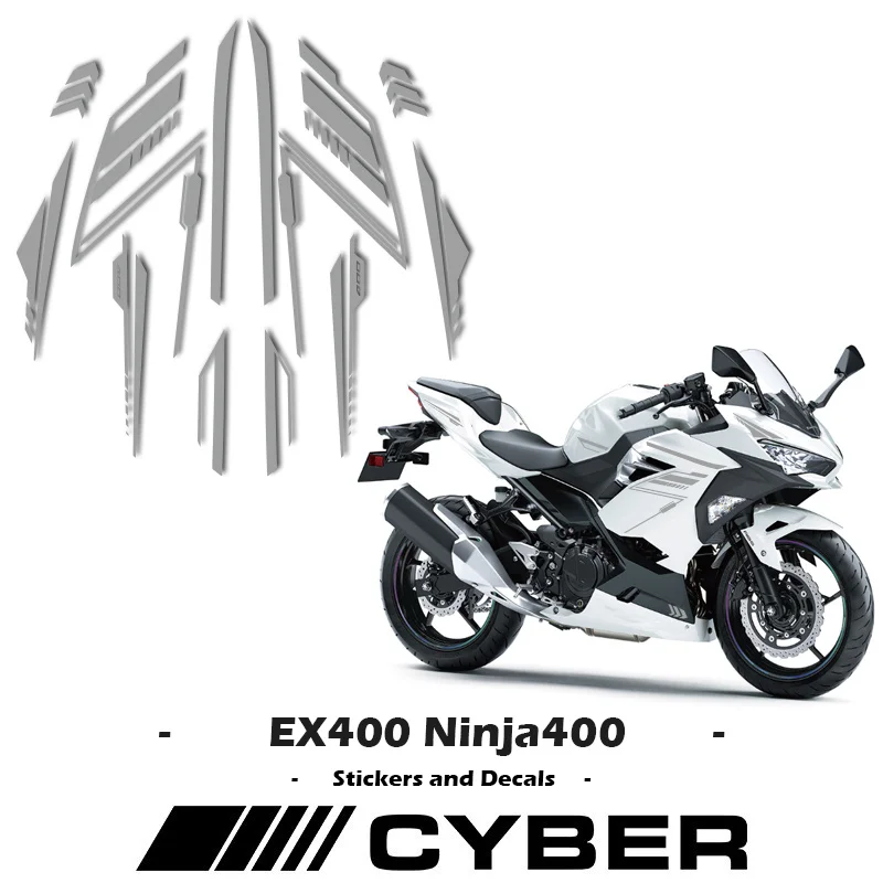 For Kawasaki Ninja400 EX400 2018-2024 New Metal Color Fairing Shell Sticker Decal OEM Replica Line Vehicle sticker - Image 3