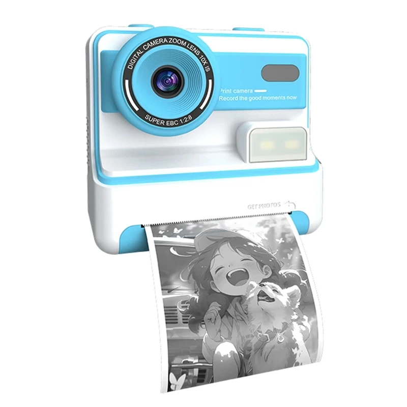 Best-Kids Mini Instant Print Camera 30MP HD 1080P Selfie Digital Camera Thermal Print Camera Fun DIY Gift