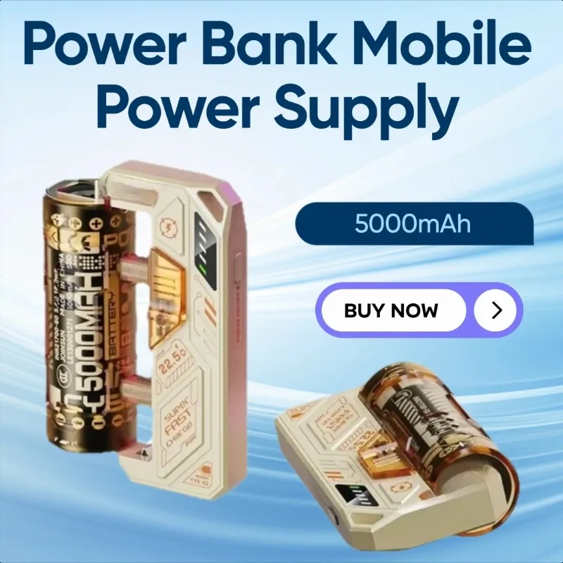

5000mAh New 22.5W Super Fast Charging Power Bank Mobile Power Supply