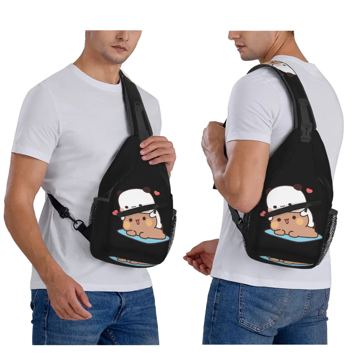 

Bear And Panda Bubu Dudu Balloon Chest Bag Men Sling Crossbody Backpack Chest Bag Travel Hiking Daypack Shoulder Bag