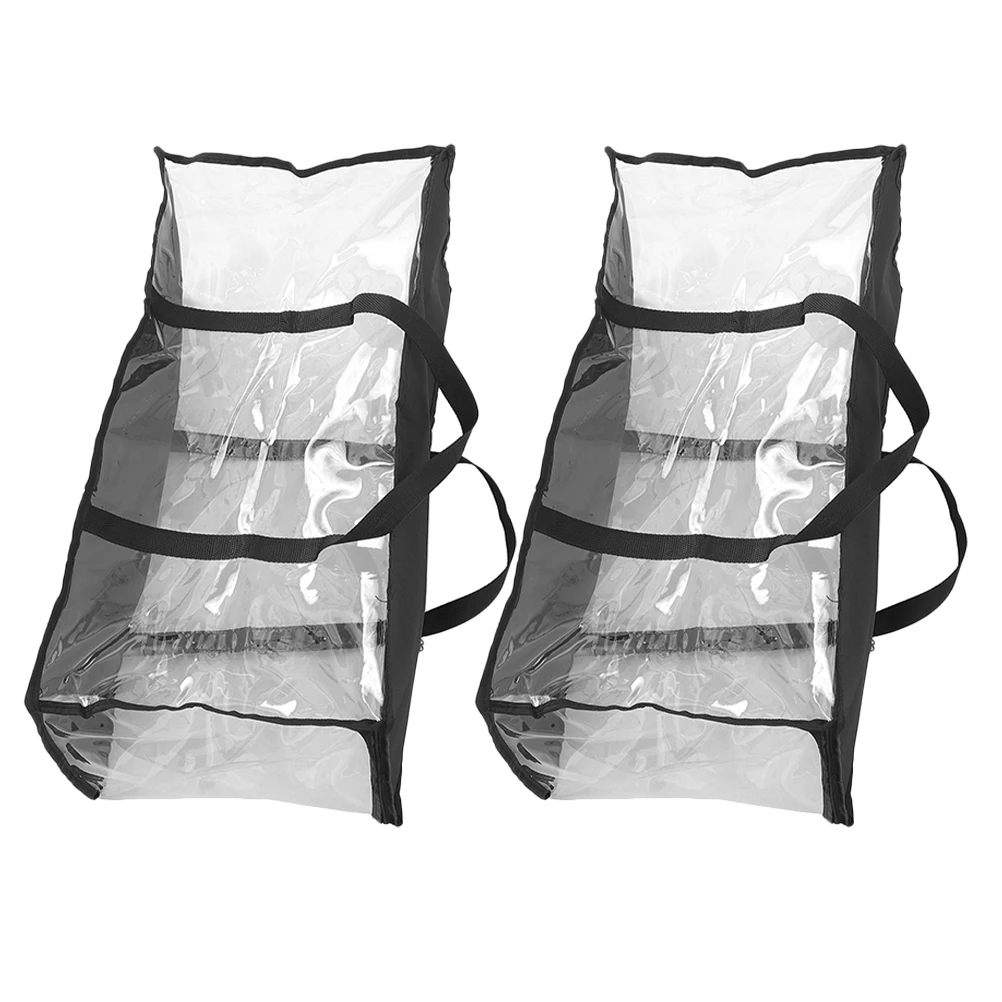 

2 Pcs Transparent Waterproof Storage Bag Clear Files Packing Bags Book Organizer Portable Document Folder
