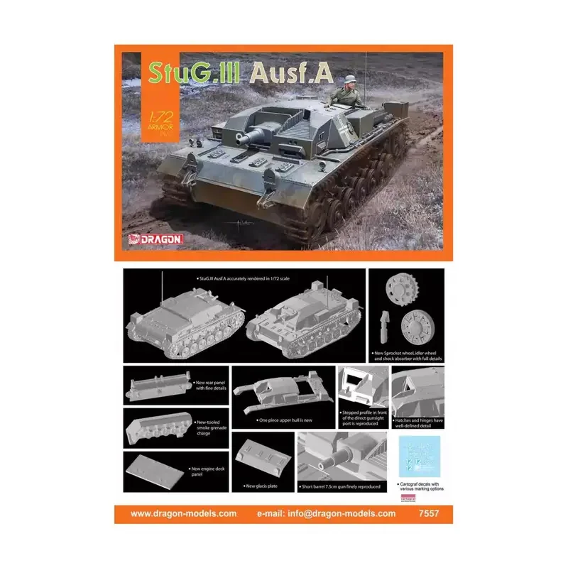 ДРАКОН 1/72 7557 StuG.III Ausf.A Модель игрушки DIY Подарок Военная статическая коллекция для мальчика ДРАКОН 1/72 7557 StuG.III Ausf.A Модель игрушки DIY Подарок Военная статическая коллекция для мальчика