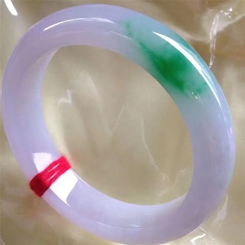 , Violeta, Pulseira de Jade com Flores Flutuantes em Cores Primaveris