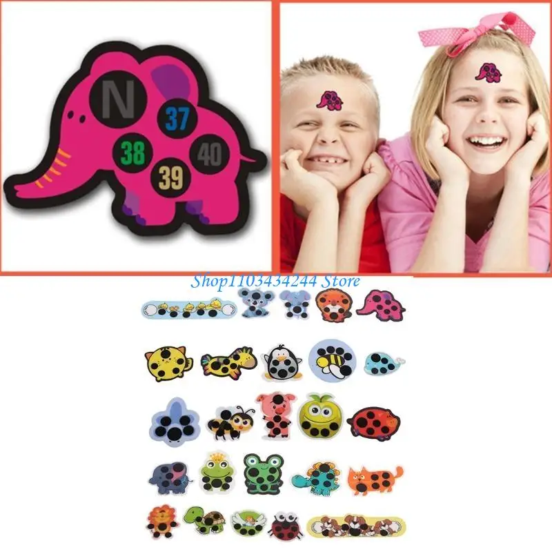 

G2TC Cartoon Forehead Temperature Change Measurement Tape Random