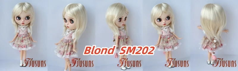 JD762 Natural curls Mid long doll wigs that can be tilted and self trimmed with bangs Full sizes Doll Accessories