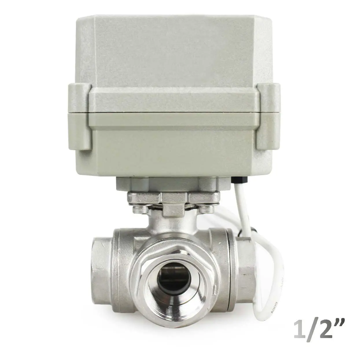 High Quality 1/2" DN15 AC110-230V SS304 Motorized Ball Valve 3 Way Electrical Ball Valve CR502