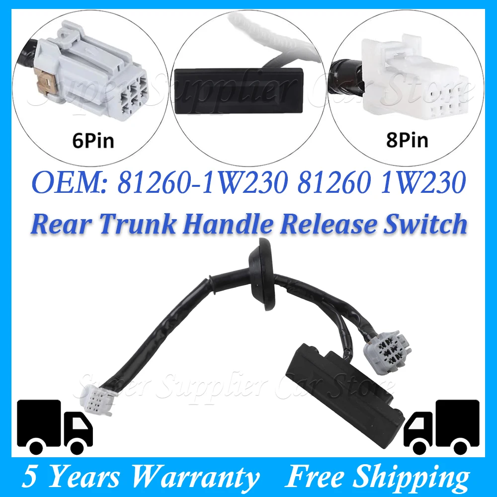 

New Tailgate Rear Trunk Handle Release Switch For Kia For Rio Hatchback 2012 2013 2014 2015 2016 2017 81260-1W230 81260 1W230