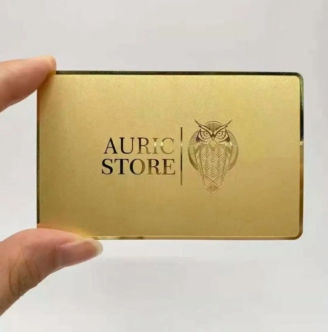 

2025 Hot Design Luxury Mirror Finish Effect Metal Business Cards Printing