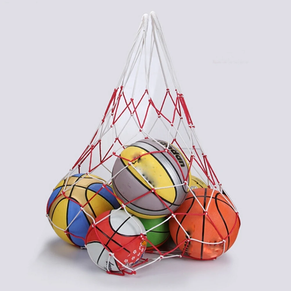 

1PC Soccer Basketball Hoop Mesh Net 120cm 10 Balls Carry Net Bag Sports Portable Balls Volleyball Outdoor Standard Nylon Thread