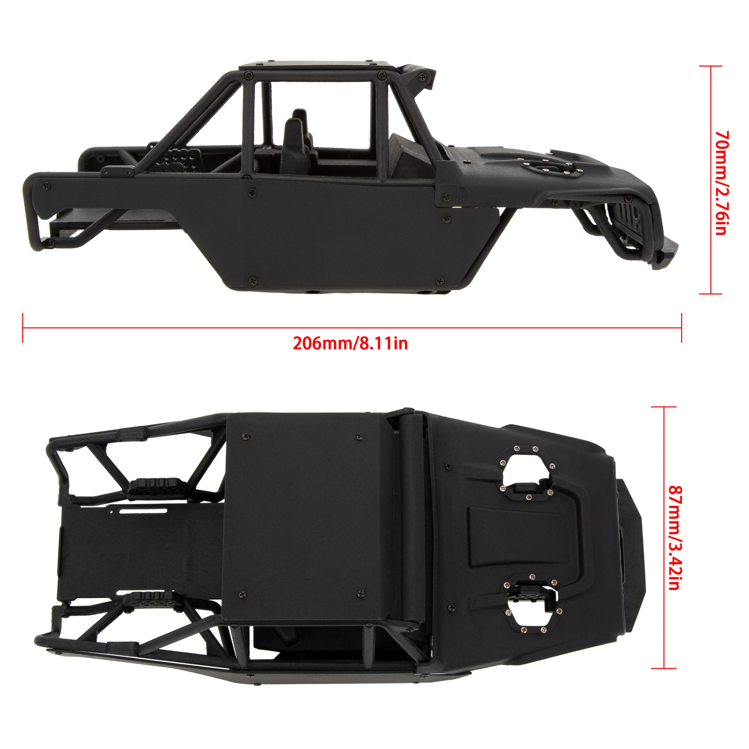 MEUS Racing 1/18 TRX4M ripper Nylon injection molding V2 version Nylon cage body shell for 1/18 TRX4M