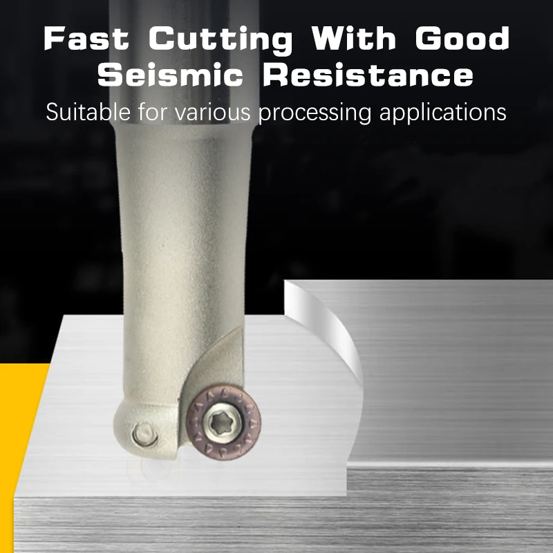 قاطعة طحن الأنف المستديرة EMRW 4R، C12/C20، حامل فائق المقاوم للصدمات لـ RPMT08T2 مملة وطحن #2