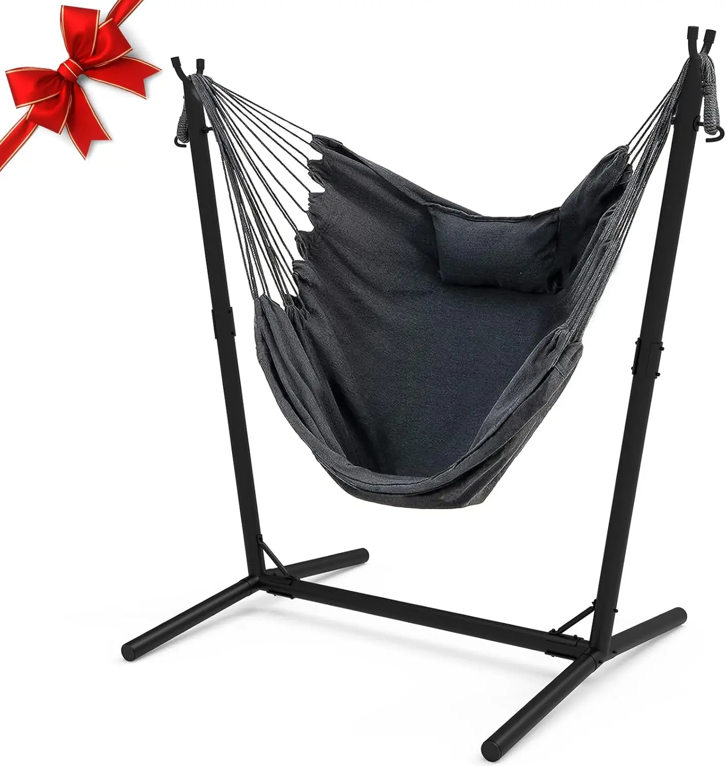 Chair with Stand,Heavy-Duty Hanging Chair with Stand, for Indoor Outdoor,Sturdy Swing Chair with Stand Max Load 350 poun