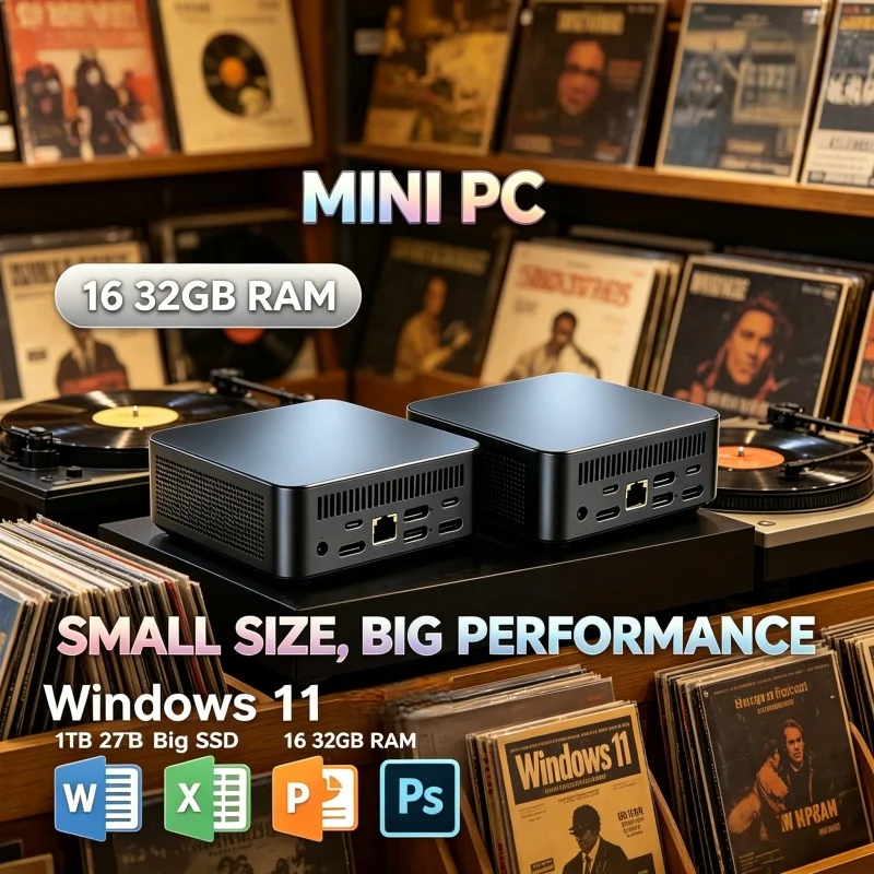 

Windows 11 Pro Business Office Mini Desktop PC N150 Core 32GB RAM Light Portable Mini Computer For Daily Business Use