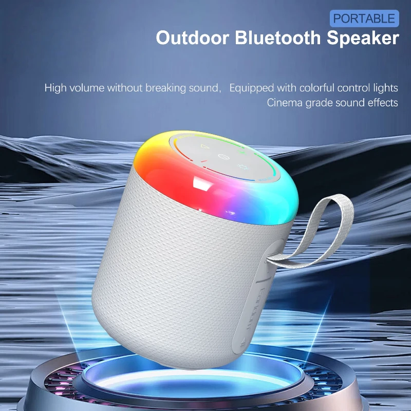 TWSPortable alta resolución calidad De sonido AudioRGB tarjeta De luz ambiental inserción escritorio inalámbrico Bluetooth Subwoofer Caixa De Som