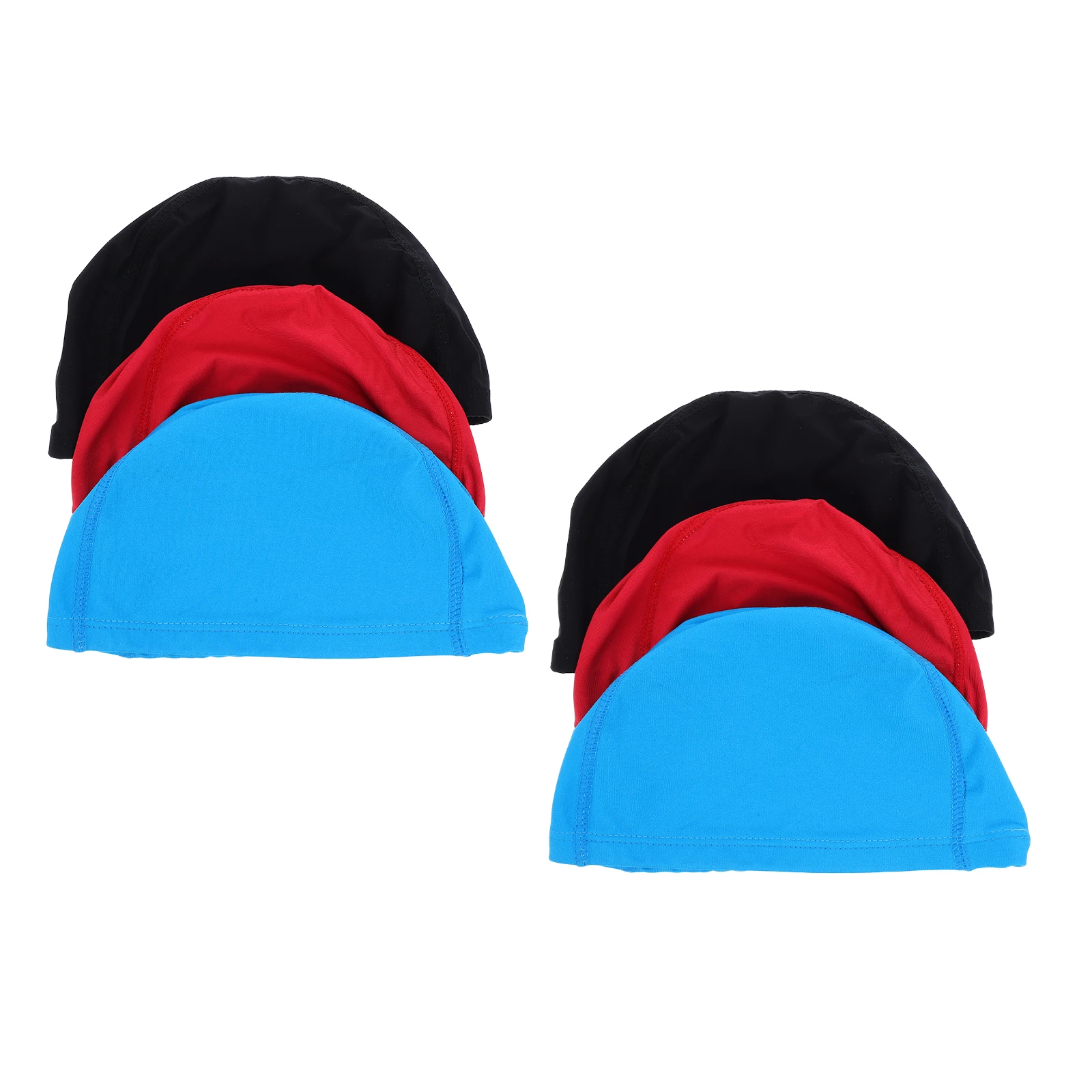 

6pcs Adult Swimming Cap Nylon Durable Elastic Bath Pool Men Women Portable Hats Caps for Men Swim Cap Women Diving