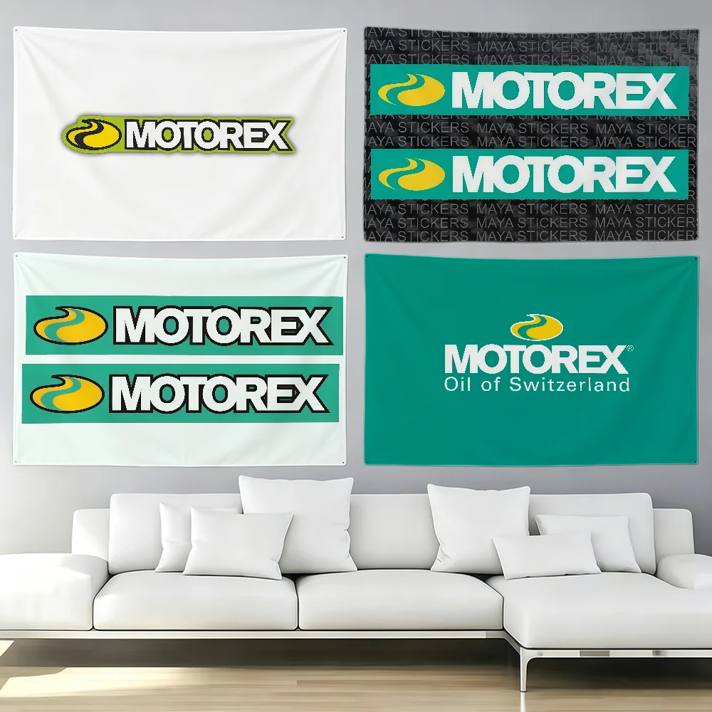 Brand M-Motorex Logo Flag Party Club Outdoor Interior Wall Decoration Banner Fans Gift Print Decor Flag