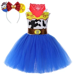 Toy Jessie Costumes for Girls Christmas Halloween Fancy Lined Dresses Woody Cowgirl Tutu Outfit Kids Girl Birthday Party Clothes