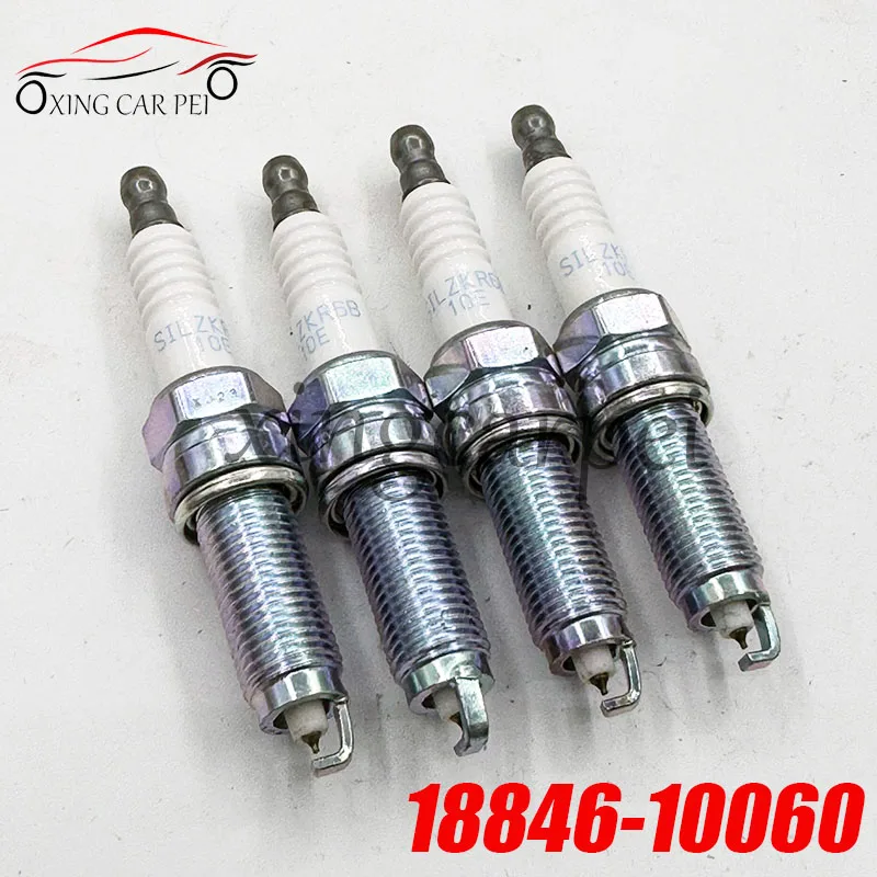 4pcs 18846-10060 SILZKR6B-10E Iridium Spark Plug for Hyundai Accent Kia Rio Soul 1.SILZKR6B10E 693815 6216