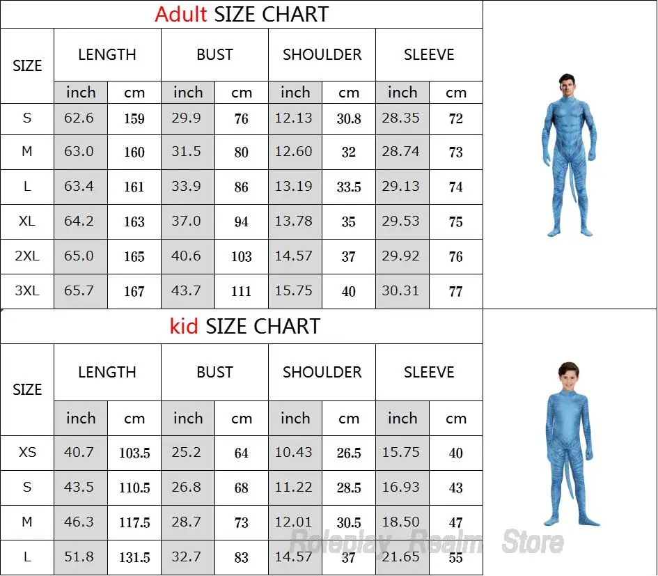 Avatar Costumes Matching Family Outfits Halloween Carnival 2025 Avatar Fire Ash Avatar 3D Print Fullbody with Tail Jumpsuits - view 6