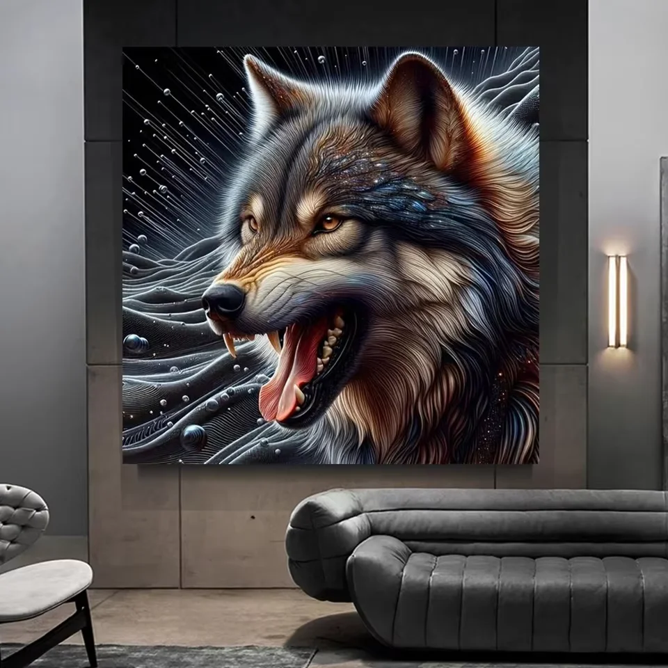 5D DIY New Diamond Painting Art Wolf Horse Fox Eagle Wolf Lion Family Cross Stitch Kit Diamond Mosaic Embroidery Home Decor Gift