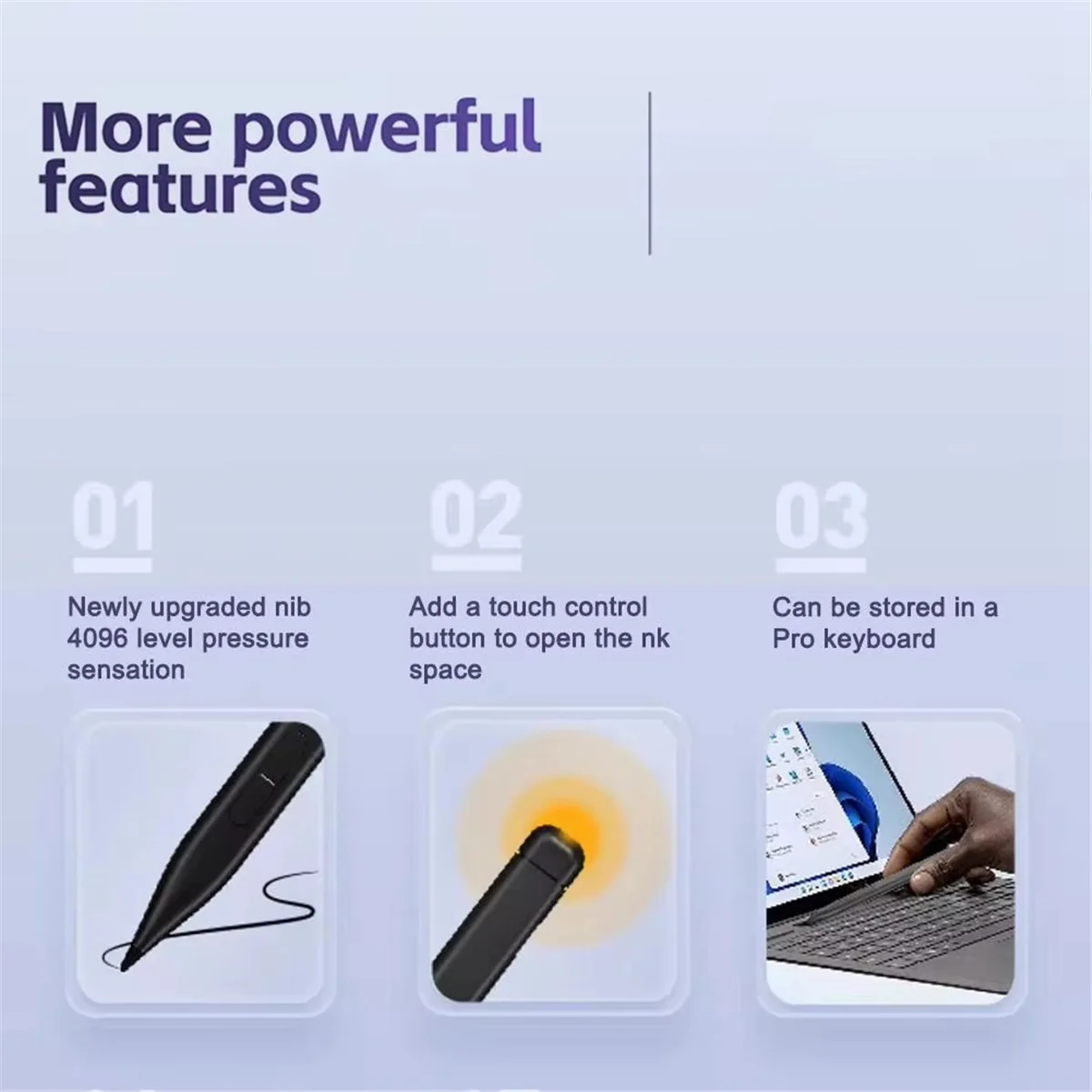 A52TSlim Pen 2 for Surface Pro 10 4096 Palm Rejection Ink Stylus Pencil for Surface Pro 11 Laptop Studio 2 Duo 2 ASUS/HP