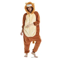 Kigurumi Adult Animal Costume Lion Onesie Plus Size Anime Brown Plush Pajamas Halloween Party Men Women Sleep Jumpsuits Pyjamas - Image 6