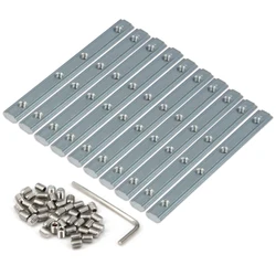 10pcs Straight Line Connector Length 3.9inch Joint Bracket with M5 Screws for 2020 Series T Slot 6mm Aluminum Extrusion Profile