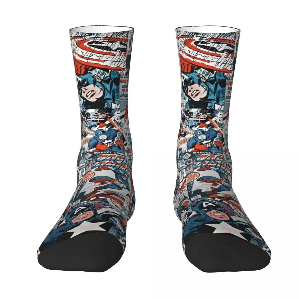 Captain American Stockings Couple Socks Soft Funny Socks Autumn Outdoor Sports Non Slip Custom Socks Birthday Present