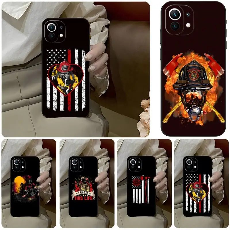 Firefighter Heroes Phone Case For Xiaomi Redmi Note 11 11Pro 11ePro 10 10Pro 9 8 6 Pro 10T 9A 8T 7A 8 8T Silicone Cover