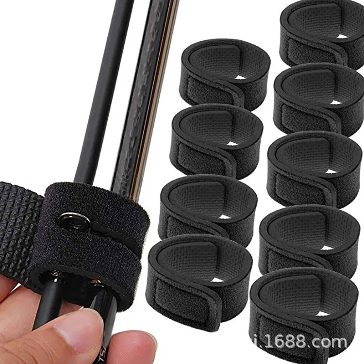 Cross-border direct supply fishing rod strap outdoor fishing gear cable tie fixed belt diving material bundle rod tie