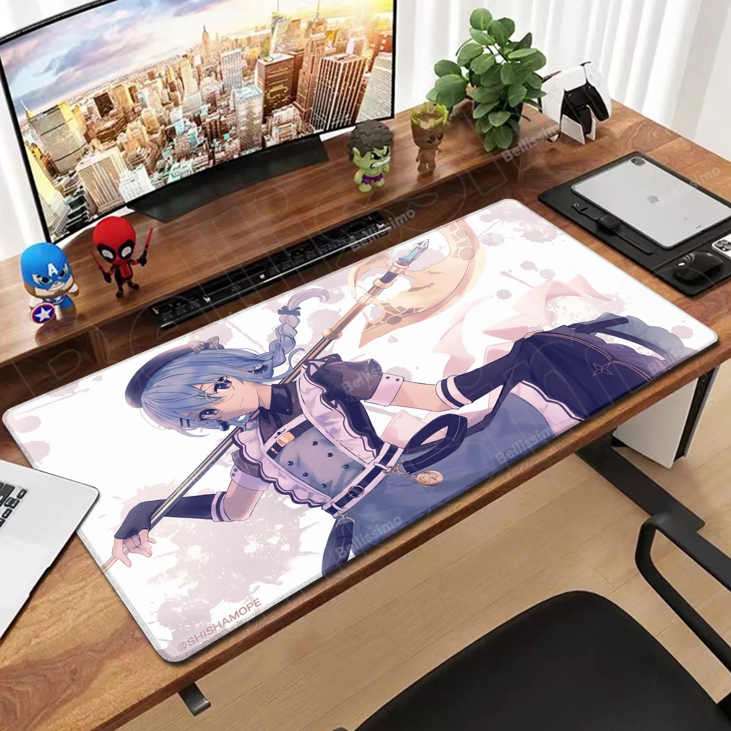

Anime Kawaii Carpet Cartoon Girl Rubber Laptop Mouse Pad Hololive Hoshimachi Suisei Cute Desk Mat Pc Accessories Large Mousepad