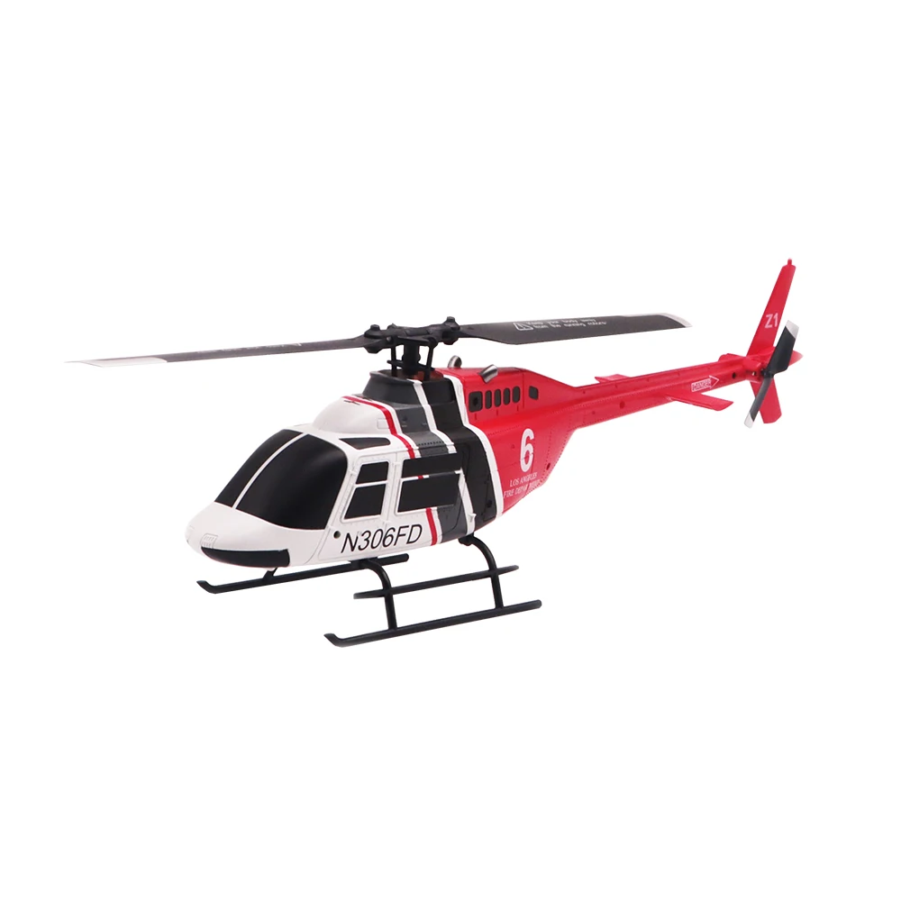 Remote control helicopter four channel single rotor helicopter simulation model toy Bell206 helicopter Bell