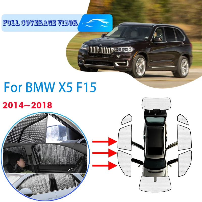 

Car Full Coverages Sunshades For BMW X5 F15 2014 2015 2016 2017 2018 Anti-UV Car Sunscreen Window Sunshade Cover Accessories