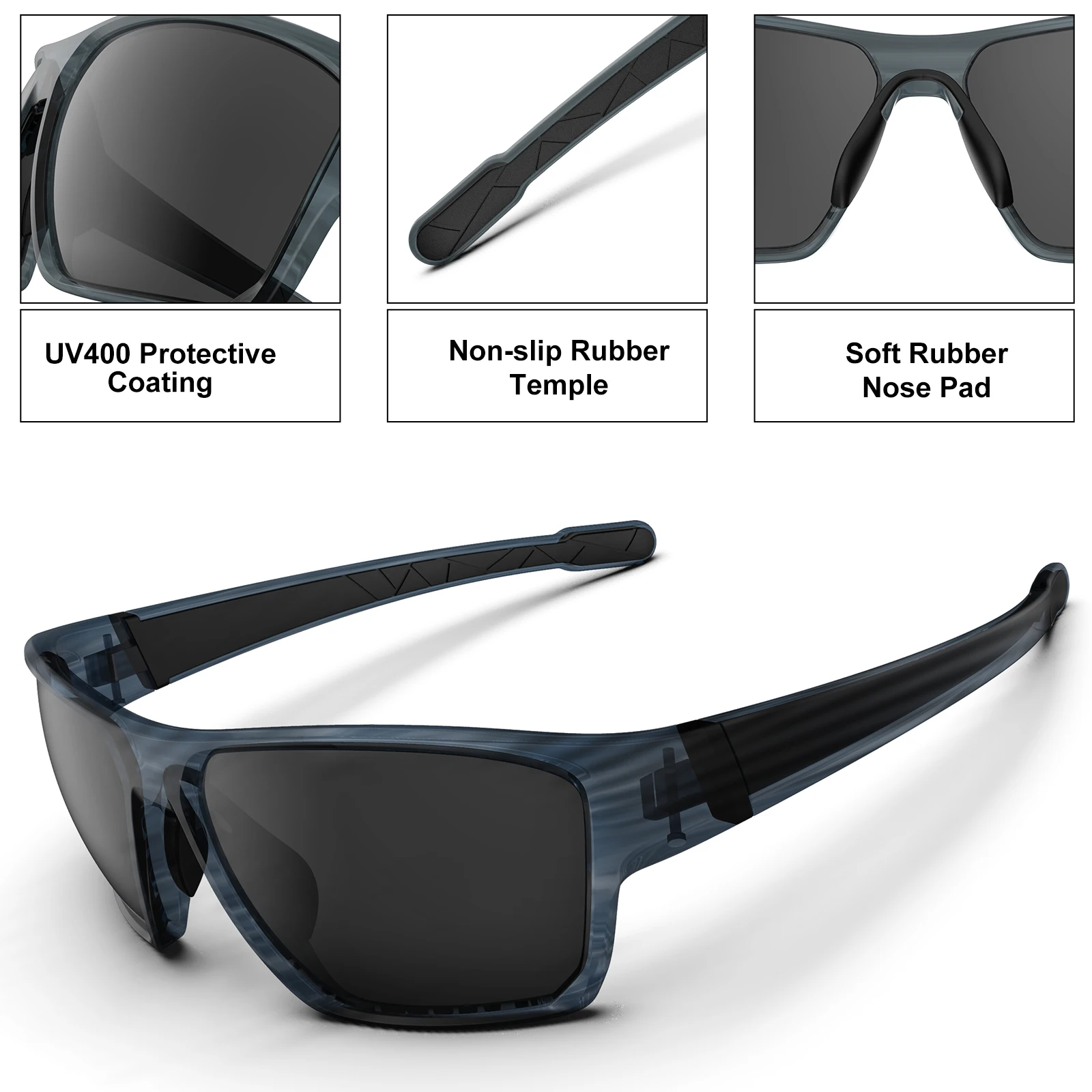 Imagem -04 - Suukaa-óculos de Sol Polarizados para Homens e Mulheres Driving Shades Óculos de Sol Masculinos ao ar Livre Viajando Pesca Uv400 Novo