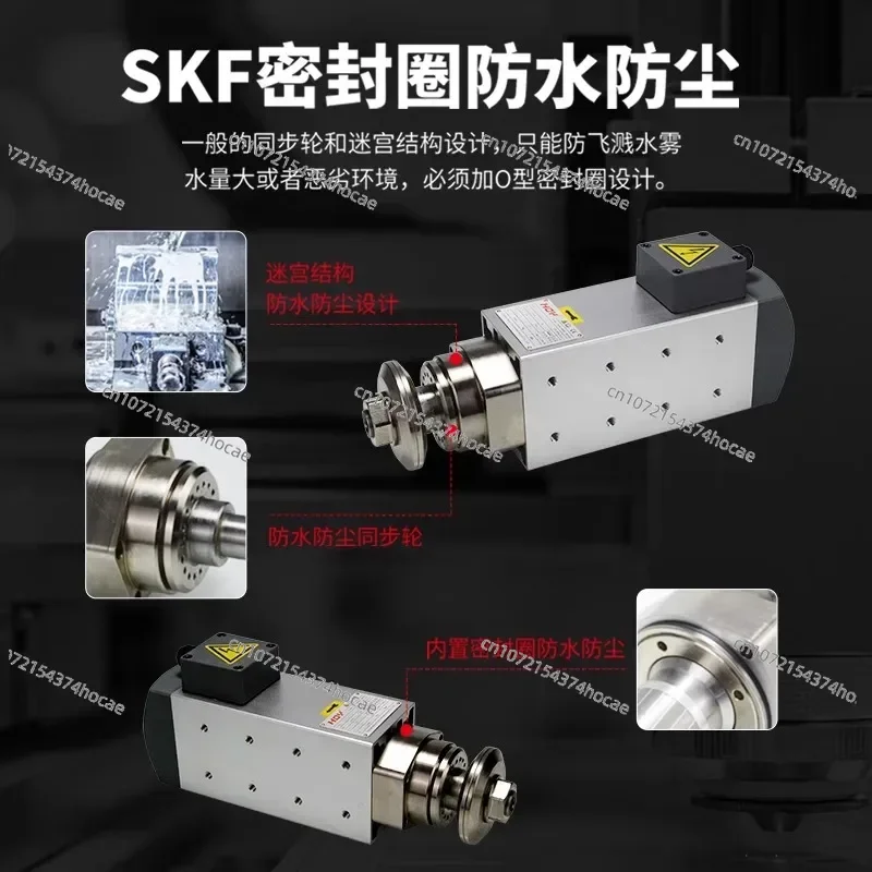 Clamping saw blade high-speed spindle motor 2.2KW drilling and milling aluminum plastic cutting frequency conversion motor