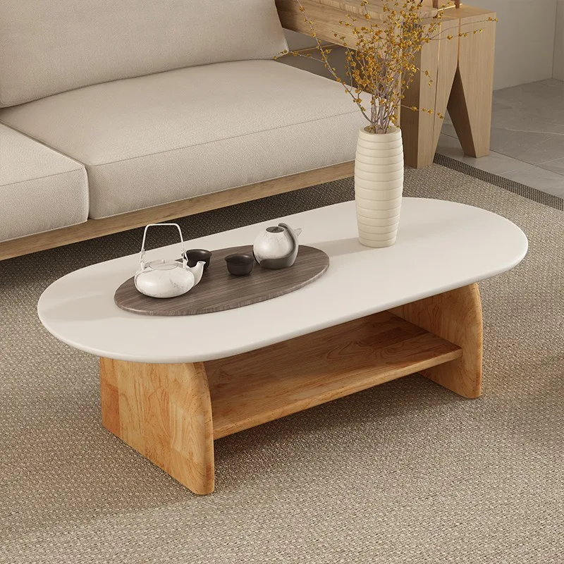 Wooden Rustic Coffee Table Elegant Vaesthetic Luxury Unique Coffee Table Durable Cute Meubles De Maison Living Room Furniture