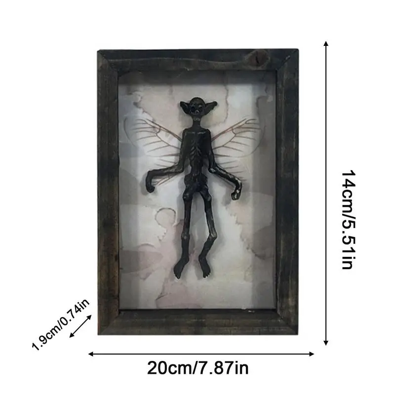 Black Gothic Ghost Photo Frame, Square Wall Art