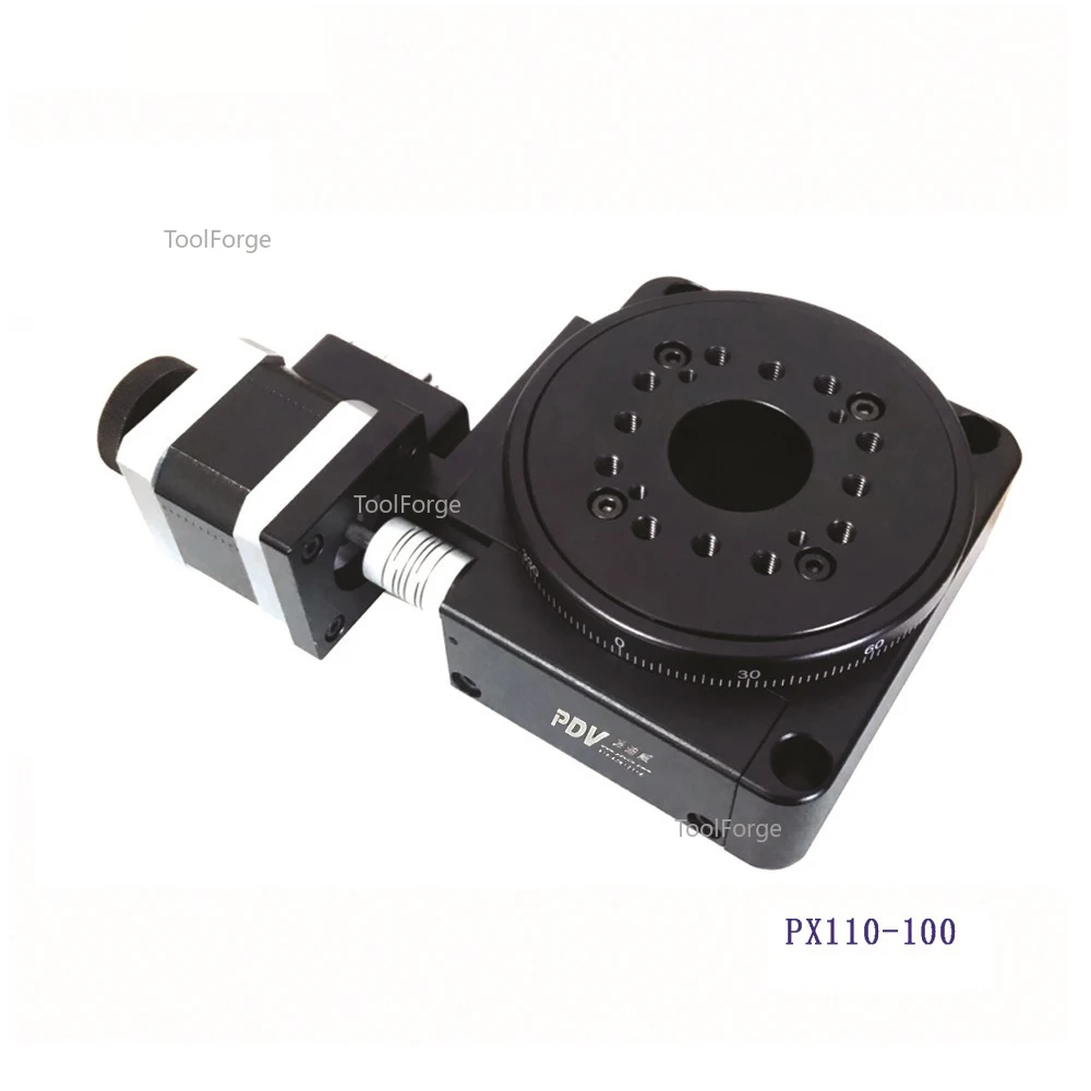 Electric Rotating Machine Optical Rotating Platform Motorized Rotation Stage 100MM Bearing Scale PX110-100 Y