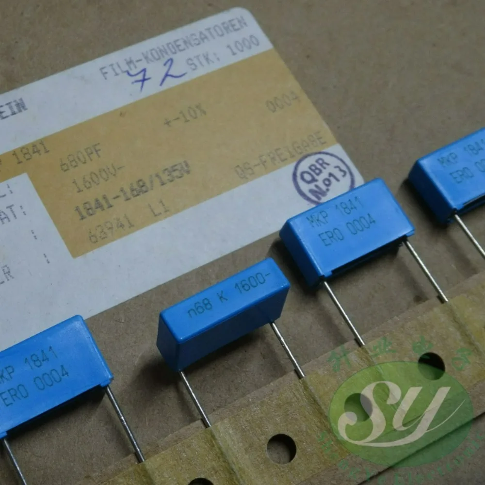 10pcs/lot MKP1841 0.00068uf 1600V 0.68nf n68 680pf 681 Brand New 15mm Film Capacitor