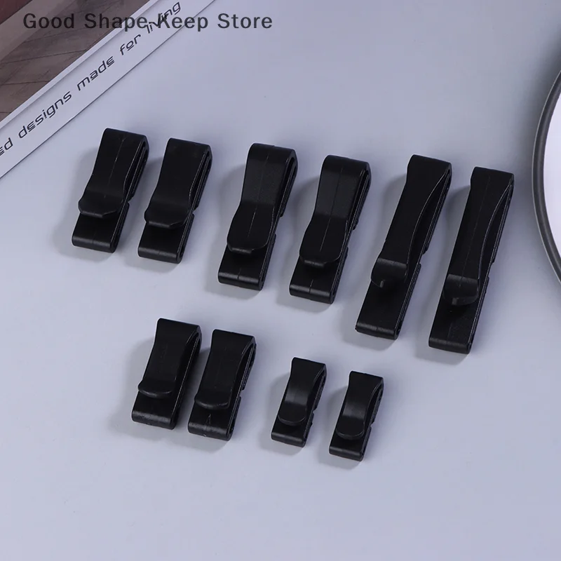 10 قطعة/الحزمة سريعة زلة حارس مشبك نهاية كليب المنزلق ضبط حزام حزام 20-51 مللي متر الأسود للتخييم التنزه على ظهره #2