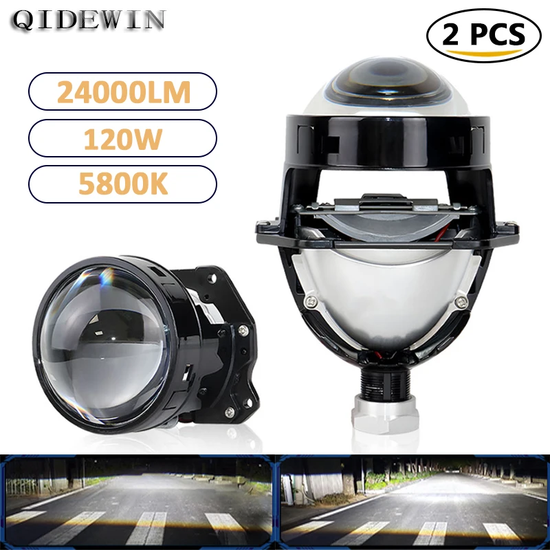 

3 Inch Led Projector Dual Lens 5800K Universal Headlights High Power Fog Light Lights for Vehicles Laser Lenses Spotlights 2PCS