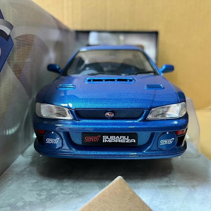 SOLIDO 1:18 scala SUBARU IMPREZA 22B simulazione modello di auto in lega Diecast Toy ornamenti da collezione per regali