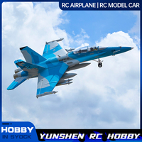Fms New 64mm F-18 Ducted Jet Aircraft Rc Plane Assembled Fixed Wing Model Fighter Jet Reverse Thrust Simulation Aircraft