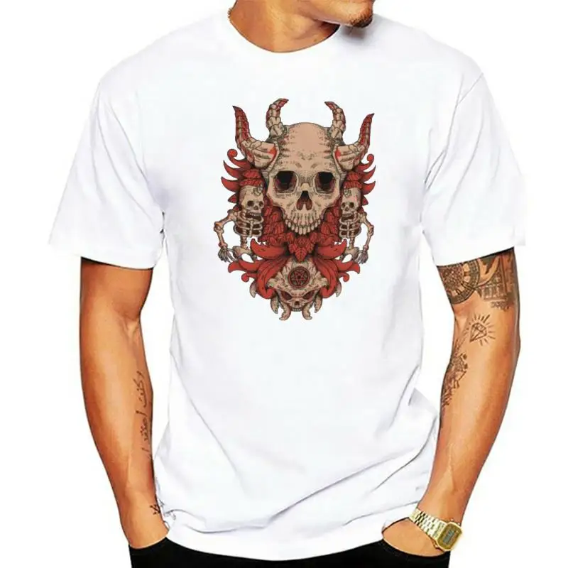 Title: Skull T-shirt Horror Movie Graphic Tee Gift For Him Organic Cotton men t shirt