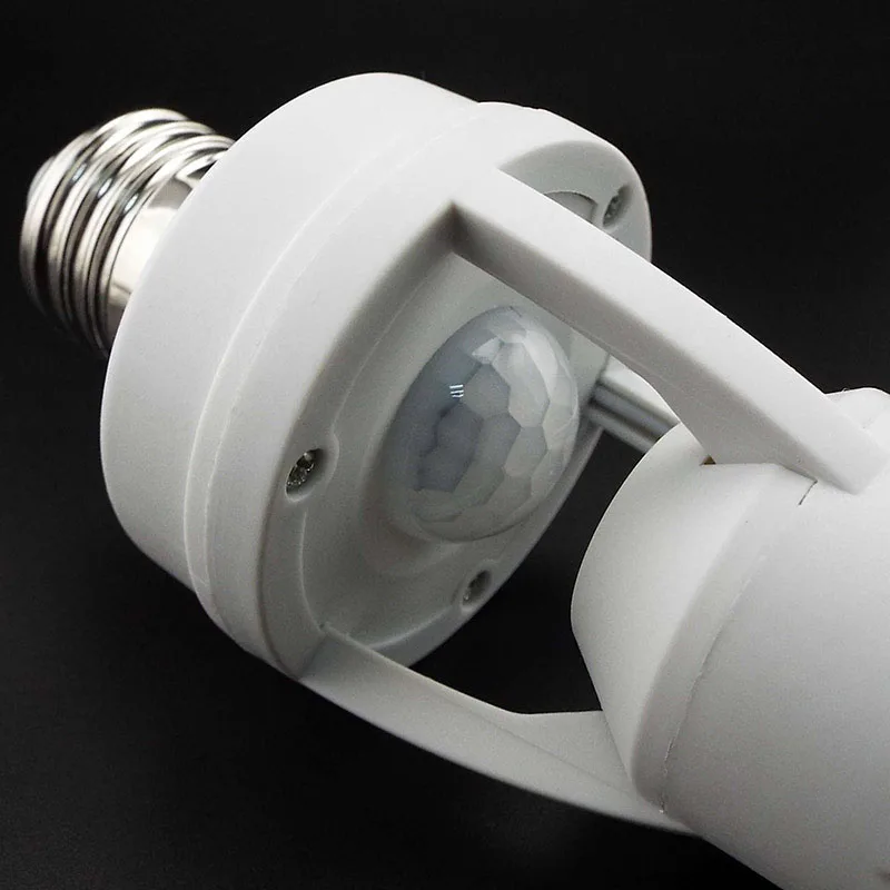 Czujnik ruchu na podczerwień E27 wtyczka zasilania podstawa do lampy LED Adapter gniazda uchwyt przełącznik światła żarówki 110V-240V PIR indukcji a1