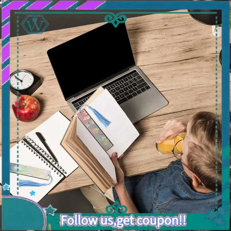 35 Pcs Sublimation Bookmark Blank Heat Transfer MDF Bookmarks DIY Bookmarks With Hole And Colorful Tassels For Crafts