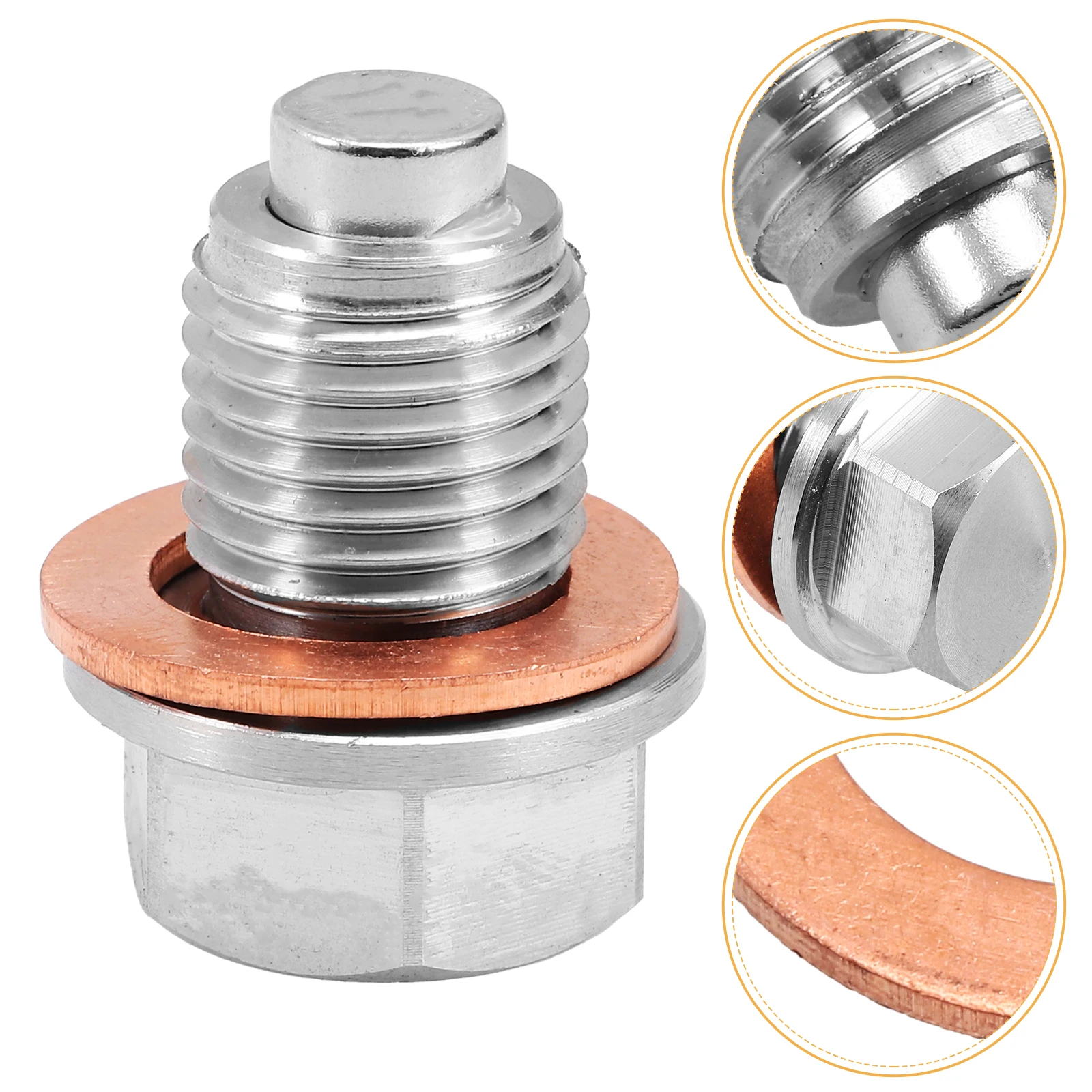 

Magnetic Oil M12X1.5 Transmission For Car Vehicle Durable Stainless Steel Leakproof Replacement Engine Oil Pan Plug Car Part