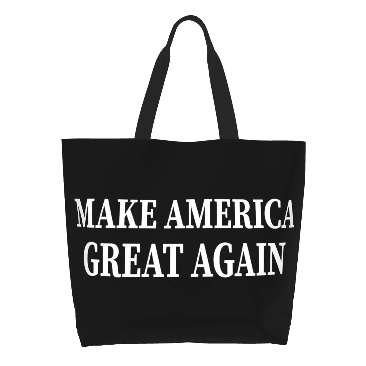 

Casual Unisex MAGA Make America Great Again Grocery Bags Large Capacity Accessories Trump 2024 Handbag