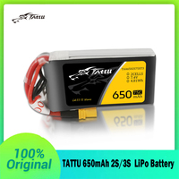 NEW TATTU 75C 650mAh 2S/3S 7.4/11.1V LiPo Battery For RC Helicopter Quadcopter FPV Racing Drone Parts With XT30 Plug