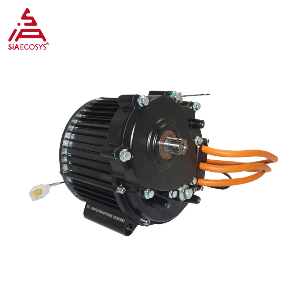 QS MOTOR QS138 2500W 72V 55H Encoder PMSM Mid Drive Motor with 428 15T Sprocket for Electric Motorcycle